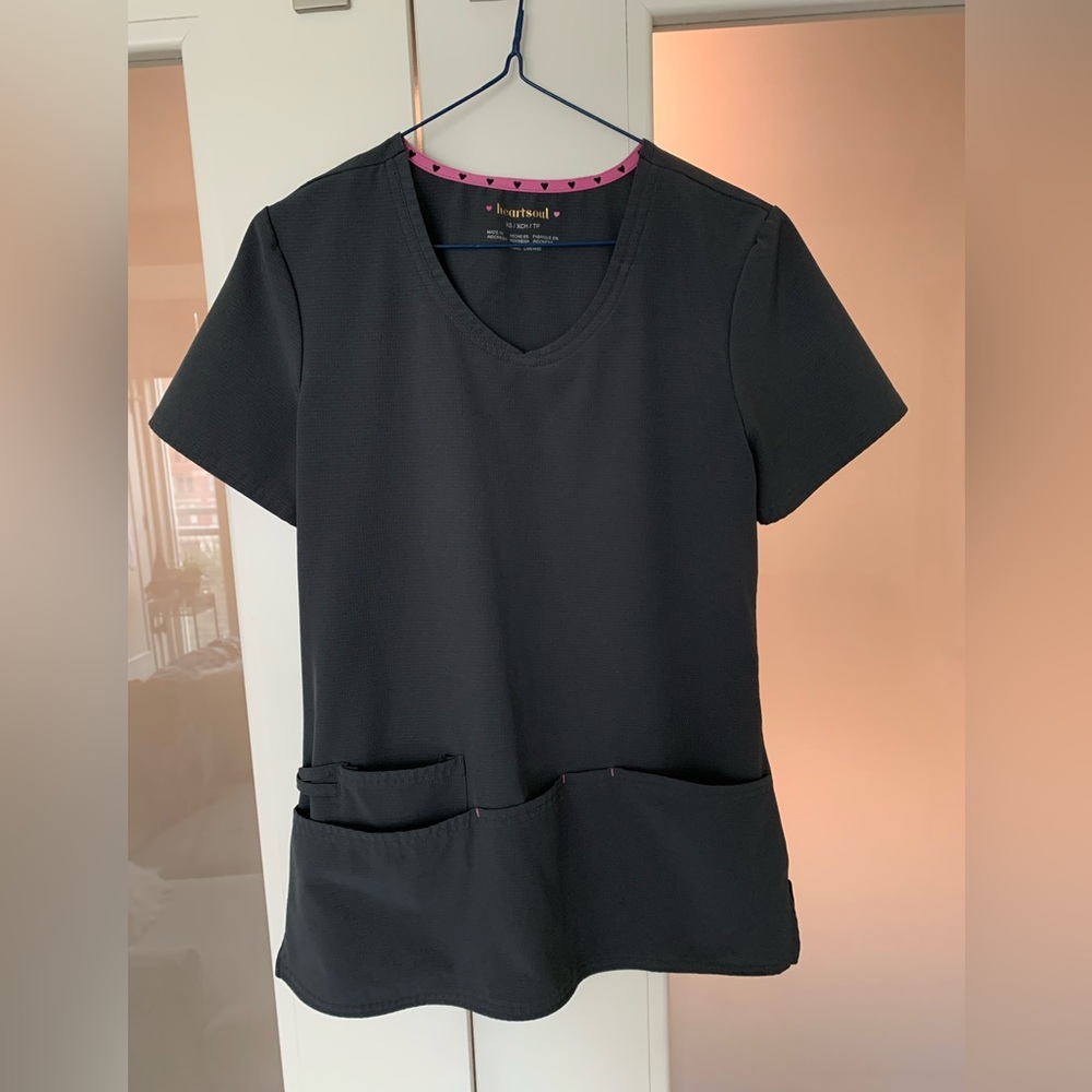 Heartsoul Scrub Top  XS Gray